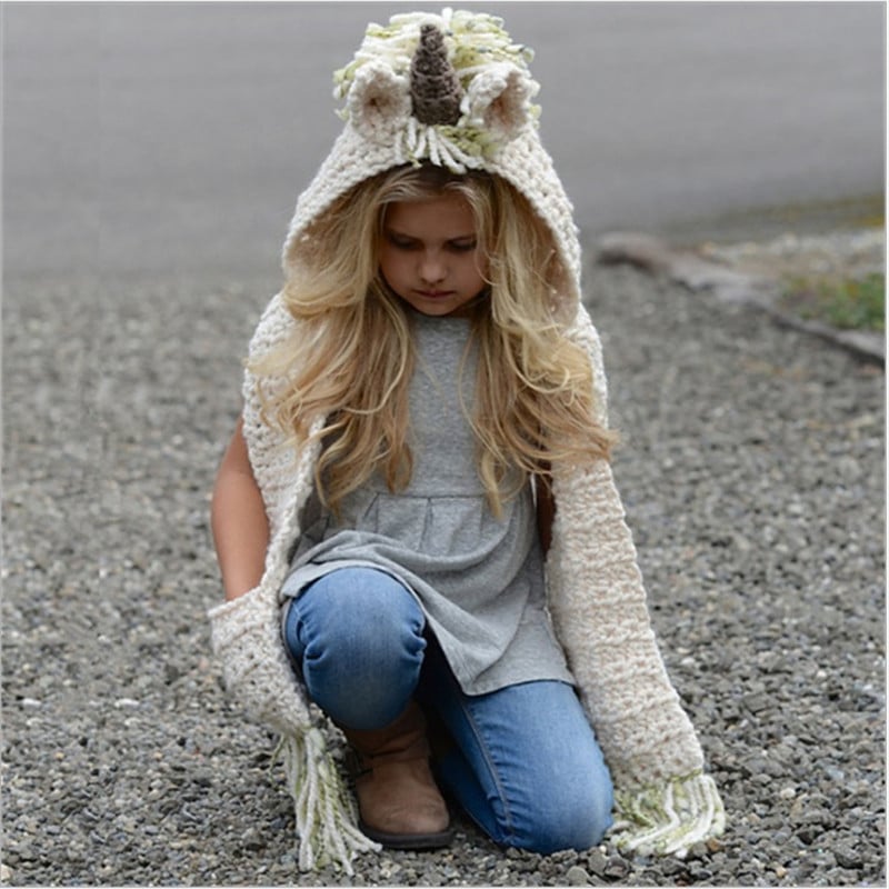 (🔥HOT SALE NOW 49% OFF) - Lovely Kids Unicorn Hat Scarf