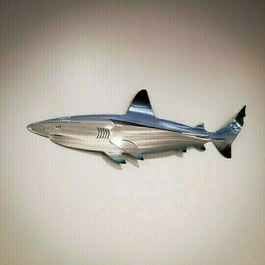 Metal Shark Art Wall Decor