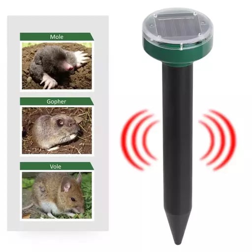 Solar Power Ultrasonic Sonic Mouse Mole Snakes Pest Rodent Repeller