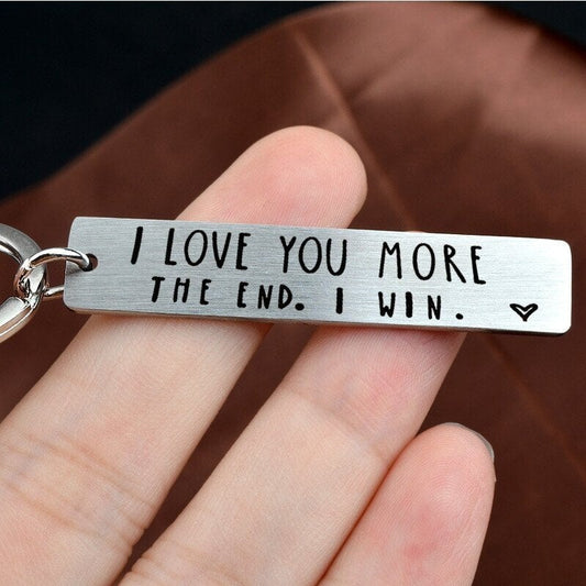 LAST DAY 49% OFF⇝💓 "I Love You More The End I Win"Funny Birthday Keychain