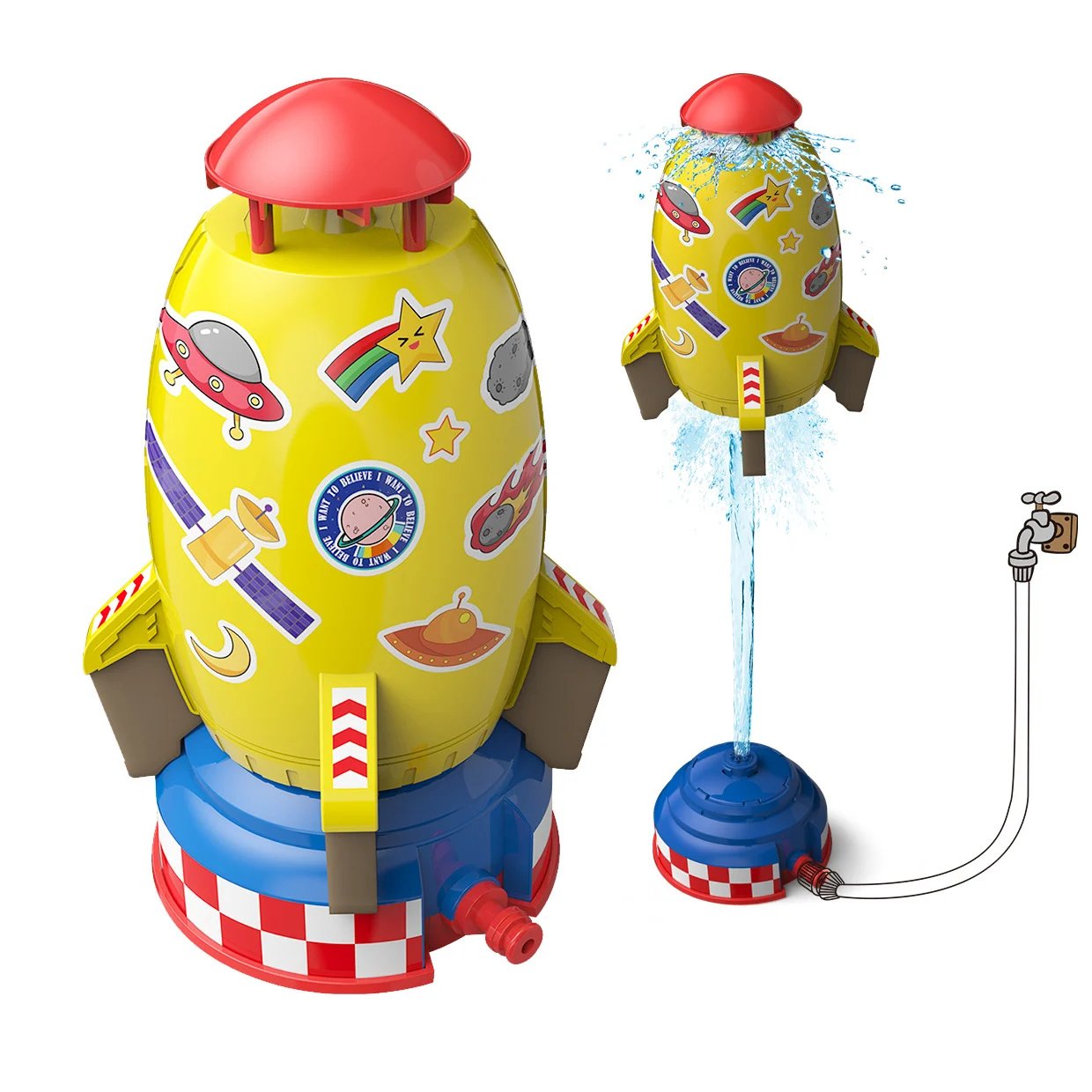 2024 Summer Toy Outdoor Yard Rocket Sprinkler