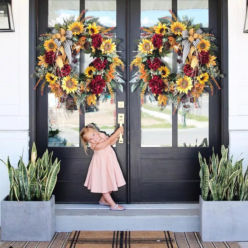 Sunflower Fall Wreath-Country French Wreath