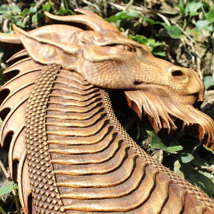 🐲Norse Dragons Wood Carving Wall Art