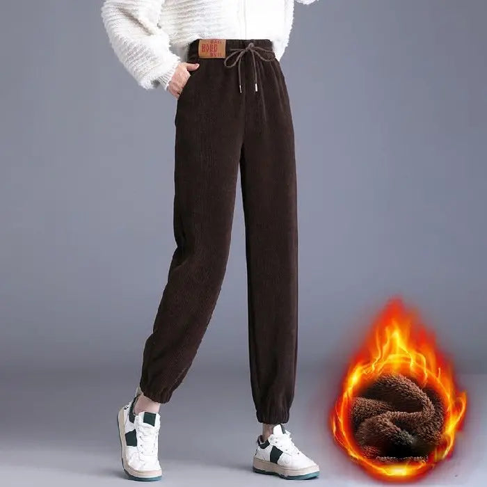 Women Composite Fleece-lined Thick Pants