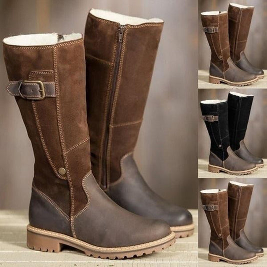 Women's Retro Minimalist Side Zipper Boots