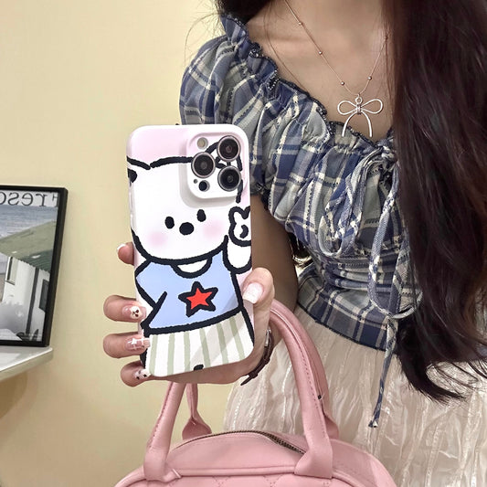 Full -screen cute puppy TPU material mobile phone case