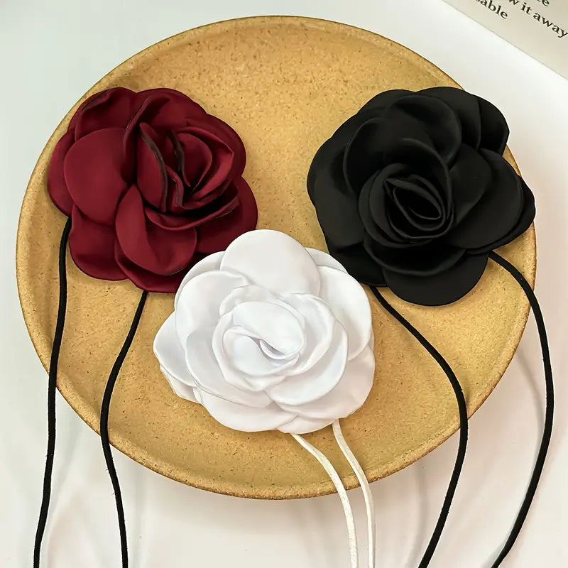 3 Pieces/ Flower Decor Choker Necklace