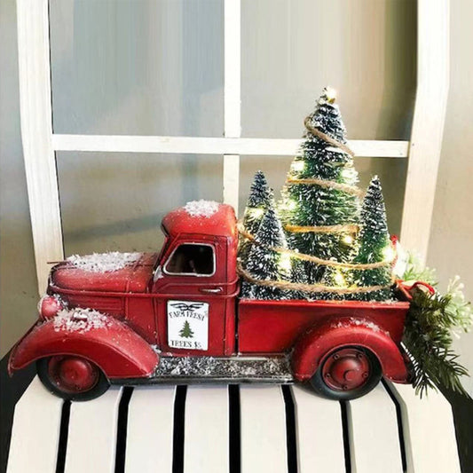 (🌲EARLY CHRISTMAS SALE - 50% OFF) Red farm Truck Christmas Centerpiece, Buy 2 Free Shipping