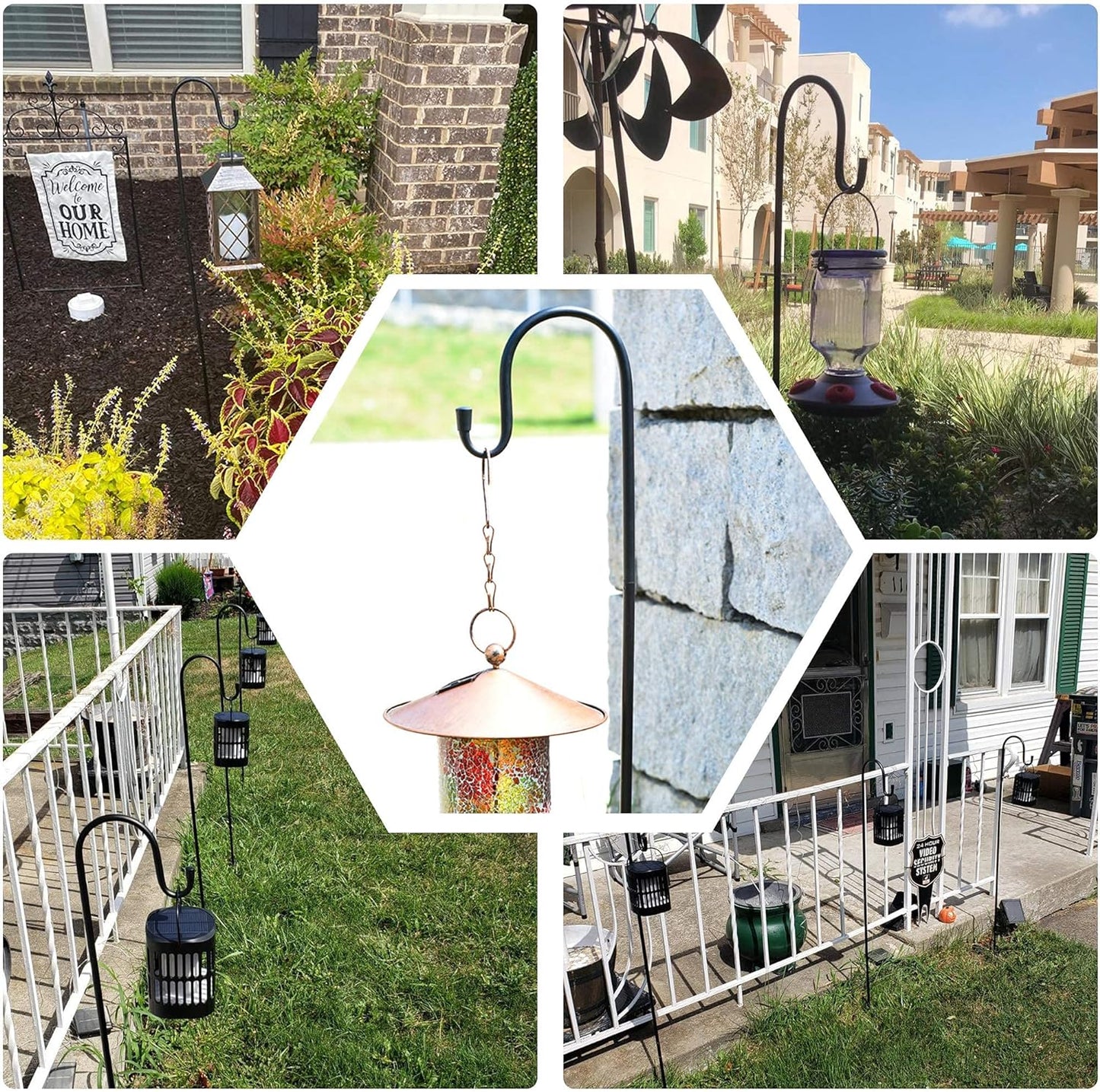 Shepherd Hook Adjustable Garden Stakes