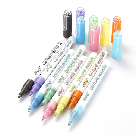 Super Outline Marker Set(8 Pens Per Set)