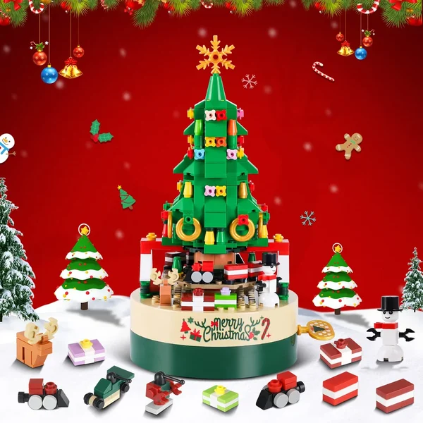 (🔥2023 GIFT TO FAMILY🔥)DIY Christmas Tree Brick Music Box