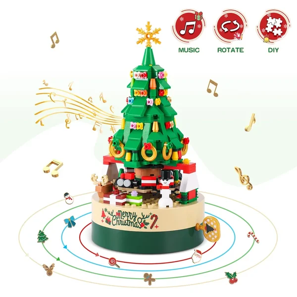 (🔥2023 GIFT TO FAMILY🔥)DIY Christmas Tree Brick Music Box