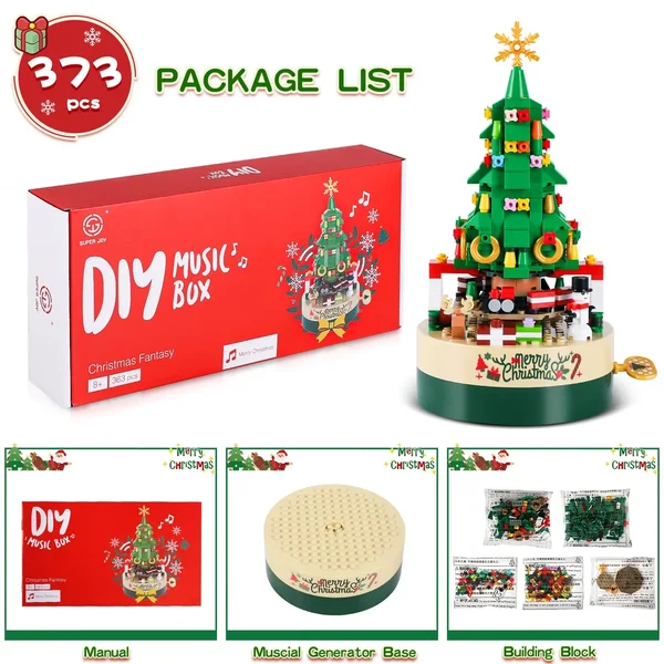 (🔥2023 GIFT TO FAMILY🔥)DIY Christmas Tree Brick Music Box