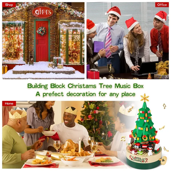 (🔥2023 GIFT TO FAMILY🔥)DIY Christmas Tree Brick Music Box