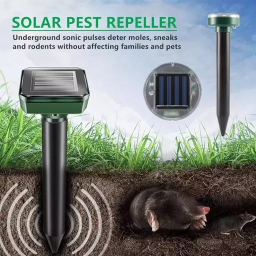 Solar Power Ultrasonic Sonic Mouse Mole Snakes Pest Rodent Repeller