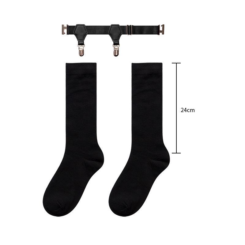 Solid irregular long socks