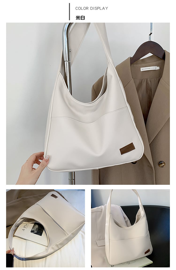 Simple leather tote bag