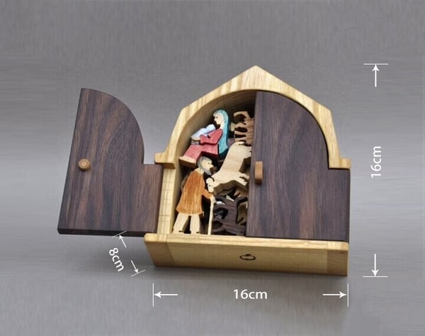 🔥Clearance Sale 49%-The Christmas Story Unique Nativity Set Wooden Nativity Scene