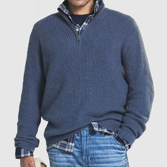 Men's cotton Business Casual Zipper Sweater