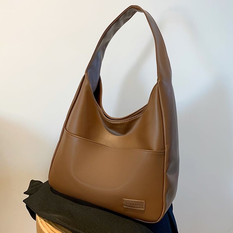 Simple leather tote bag