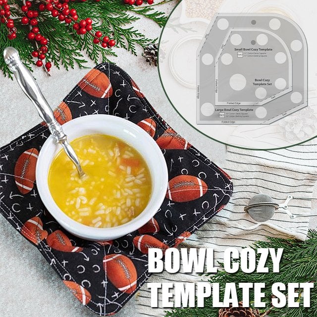 Bowl Cozy Template Cutting Ruler Set - 2PCS (With Instructions)