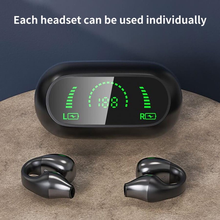 🎧 2024 Latest Version! Wireless Ear Clip Bone Conduction Headphones