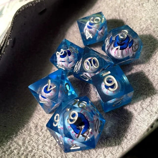 ⏰Last Day Promotion 49% OFF💥Lifelike Death Peeping Eyes Liquid Core Handmade Dice Set