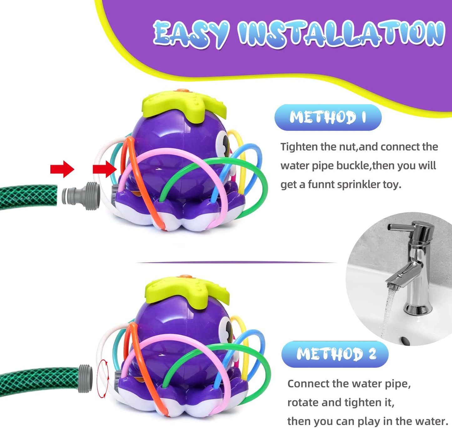 🔥Summer Hot Sale Promotion-49% OFF🐙-Outdoor Sprinkler Octopus Water Toy