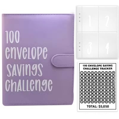 💞 Buy 2  Free Shipping ✉️100 Envelope Challenge Binder🔥Easy And fun Way To Save Almost $5050