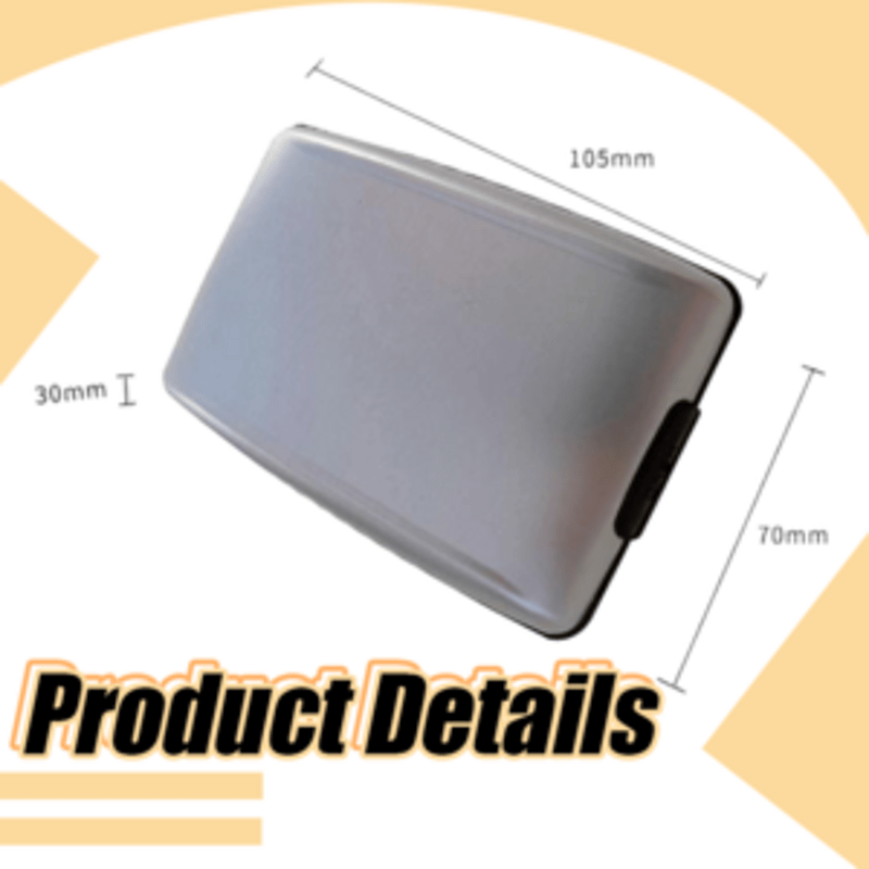 Minimalist Slim Leather Credit Card Holder RFID Aluminum Wallet for Men & Women