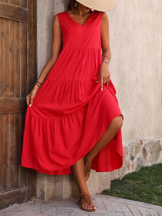 Warm Red summer dress