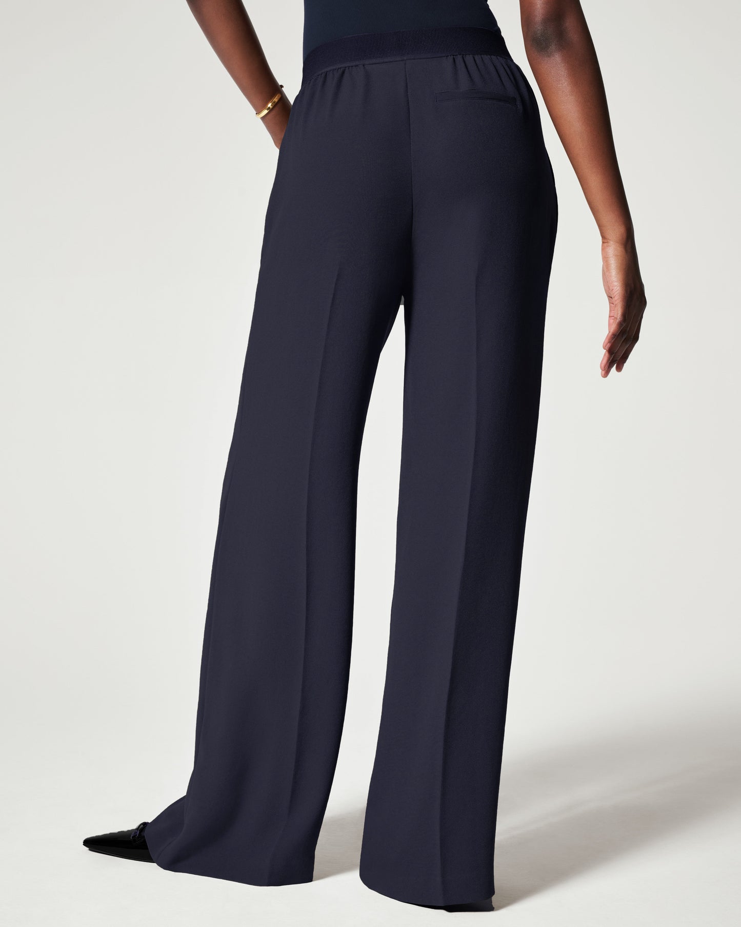 Crepe Pleated Pants