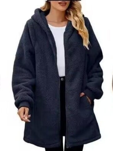 Women Oversized Sherpa Jackets Fuzzy Fleece Hoodies