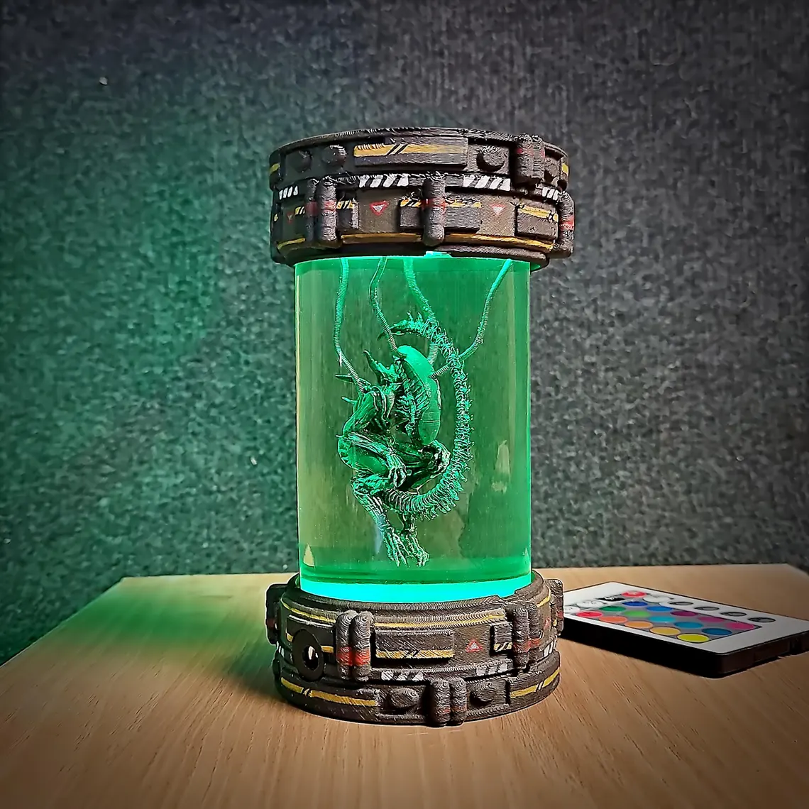 Desktop decorative alien resin lamp