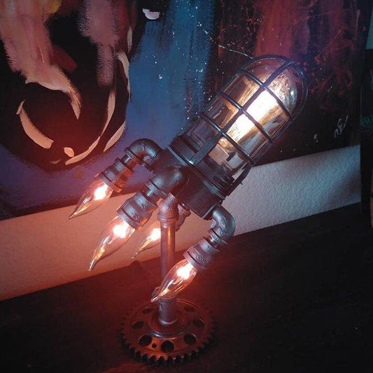 Rockelite Vintage Rocket Ship Lamp