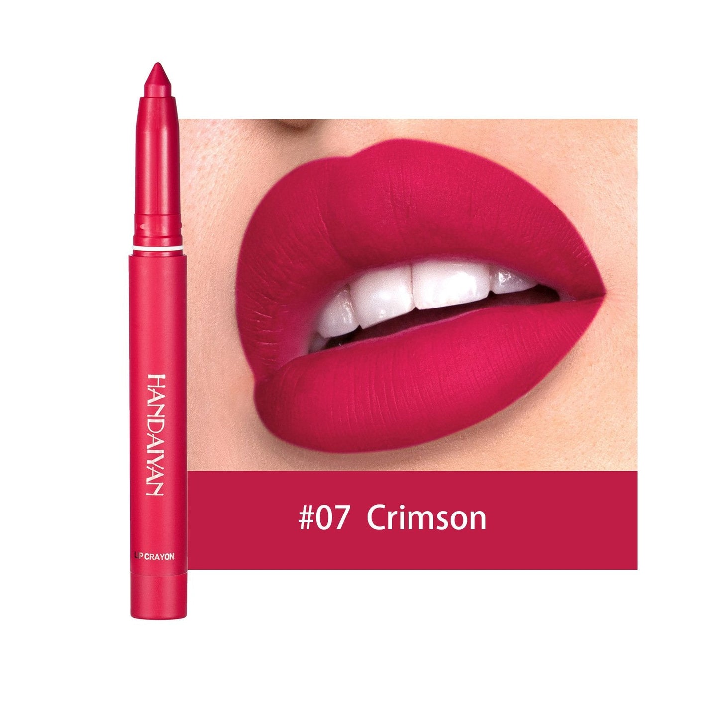 12 Color Rotating Sharpenable Matte Lipstick Pencils