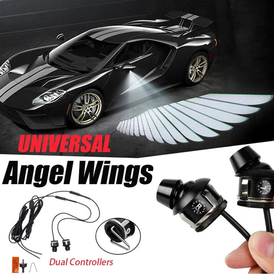 Angel Wing LED Light For Car Motorcycle Rearview Mirror Universal Decoration Lights