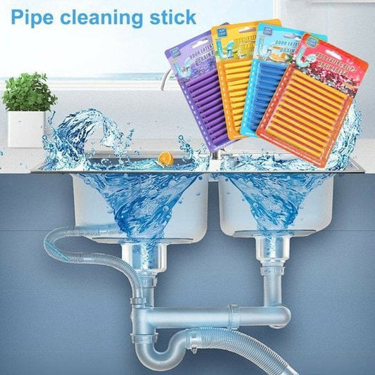 🔥12/set Pipe Cleaning Sticks Oil Decontamination Kitchen Toilet Bathtub Drain Cleaneer.