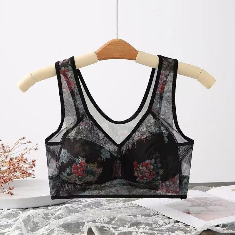 Pointed buttonless comfortable bra