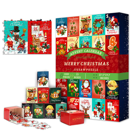 🎄2023 New Christmas Advent Calendar Jigsaw Puzzle 1000pcs🧩🎁(Buy 2 Free Shipping)