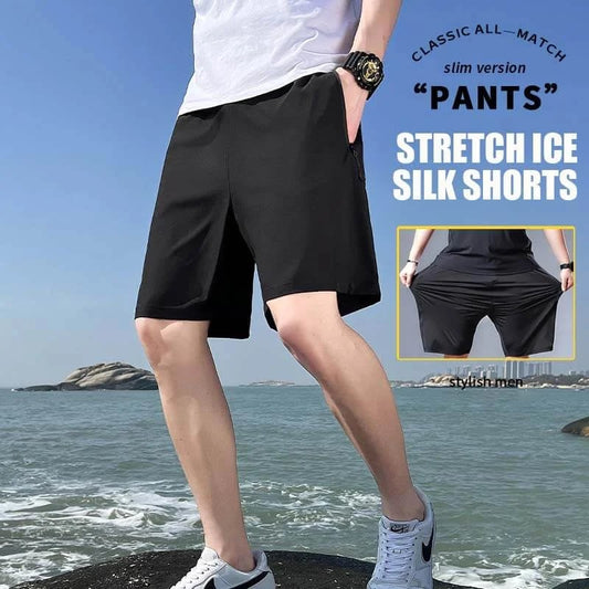 Men's Plus Size Ice Silk Stretch Shorts🩳