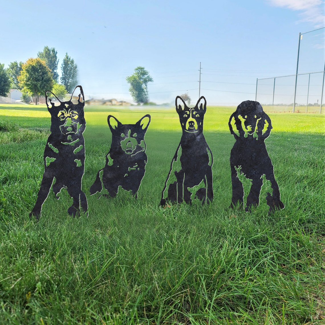 Basenji Metal Silhouette