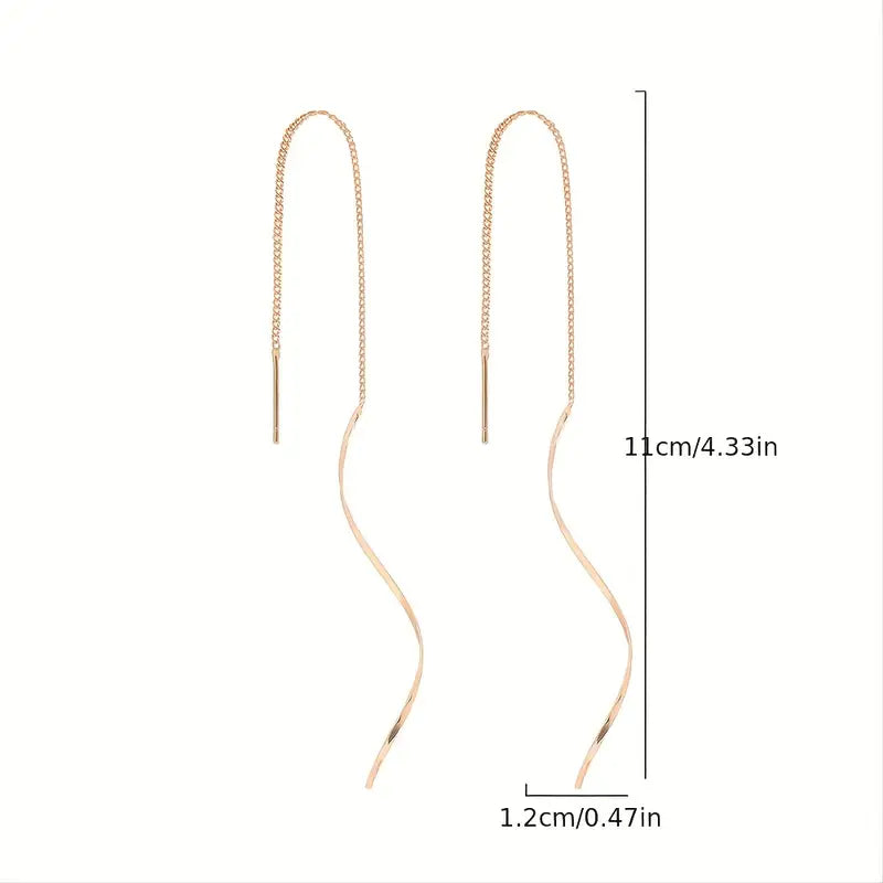 Elegant Minimalist Thin Threader Earrings