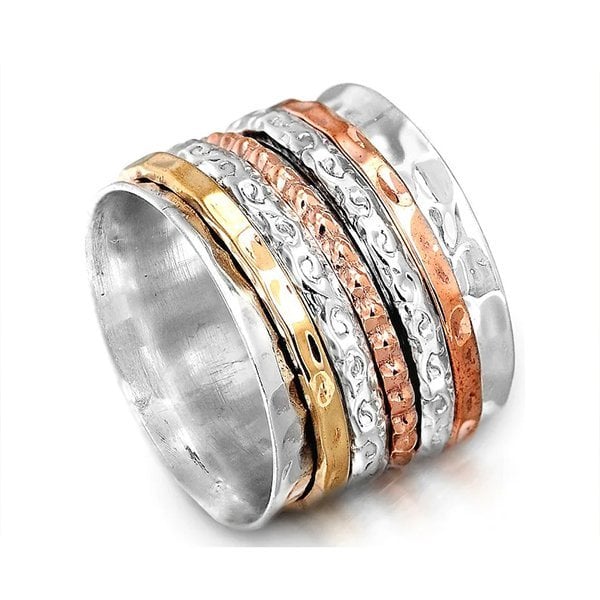 🔥 Last Day Promotion 75% OFF🎁Bohemian Meditation Wide Band Spinner Ring