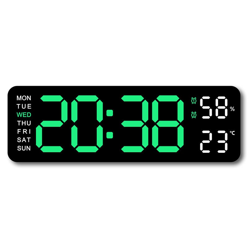 Digital Clock with Temperature, Date, Auto DST, Night Light, Auto Brightness Dimmer