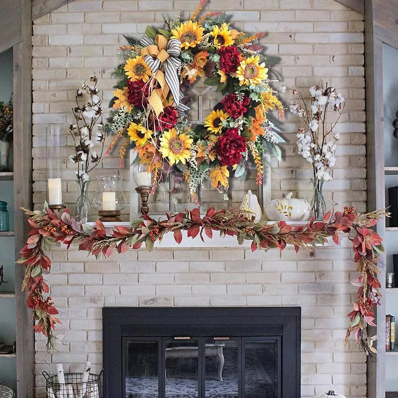 Sunflower Fall Wreath-Country French Wreath