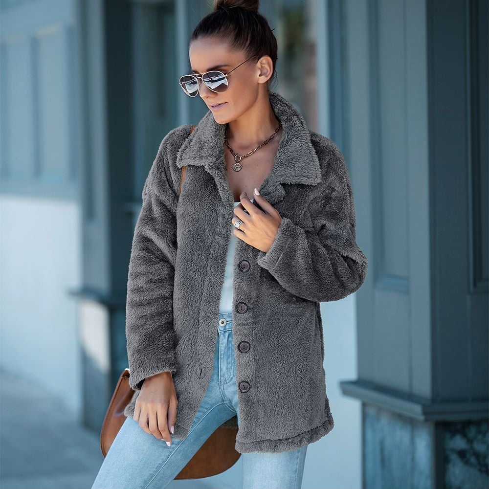 Women's Winter Long Sleeve Sherpa Jacket