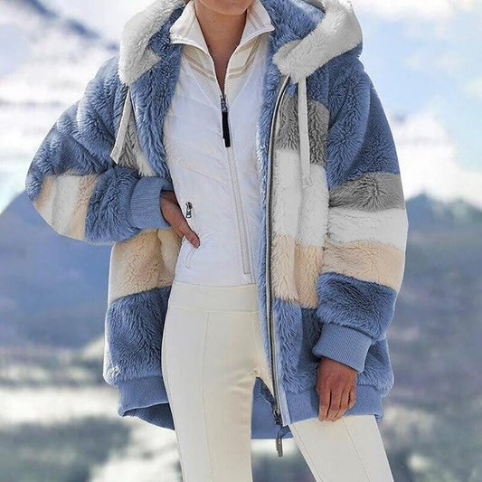 🎁Early Winter Promotion 49% OFF-🐑 RCONTRASTING LAMB WOOL PADDED COAT