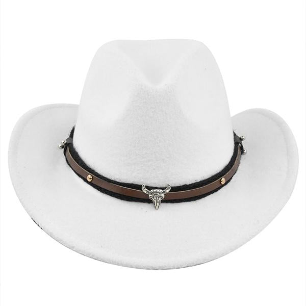 Solid Color Western Cowboy Woolen Jazz Hat