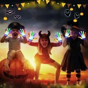 [Halloween gifts] Rainbow fluorescent glowing gloves